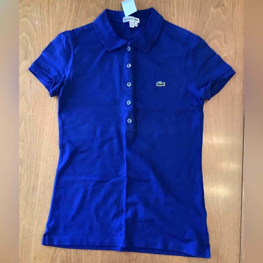 Lacoste Royal Blue Knit Top